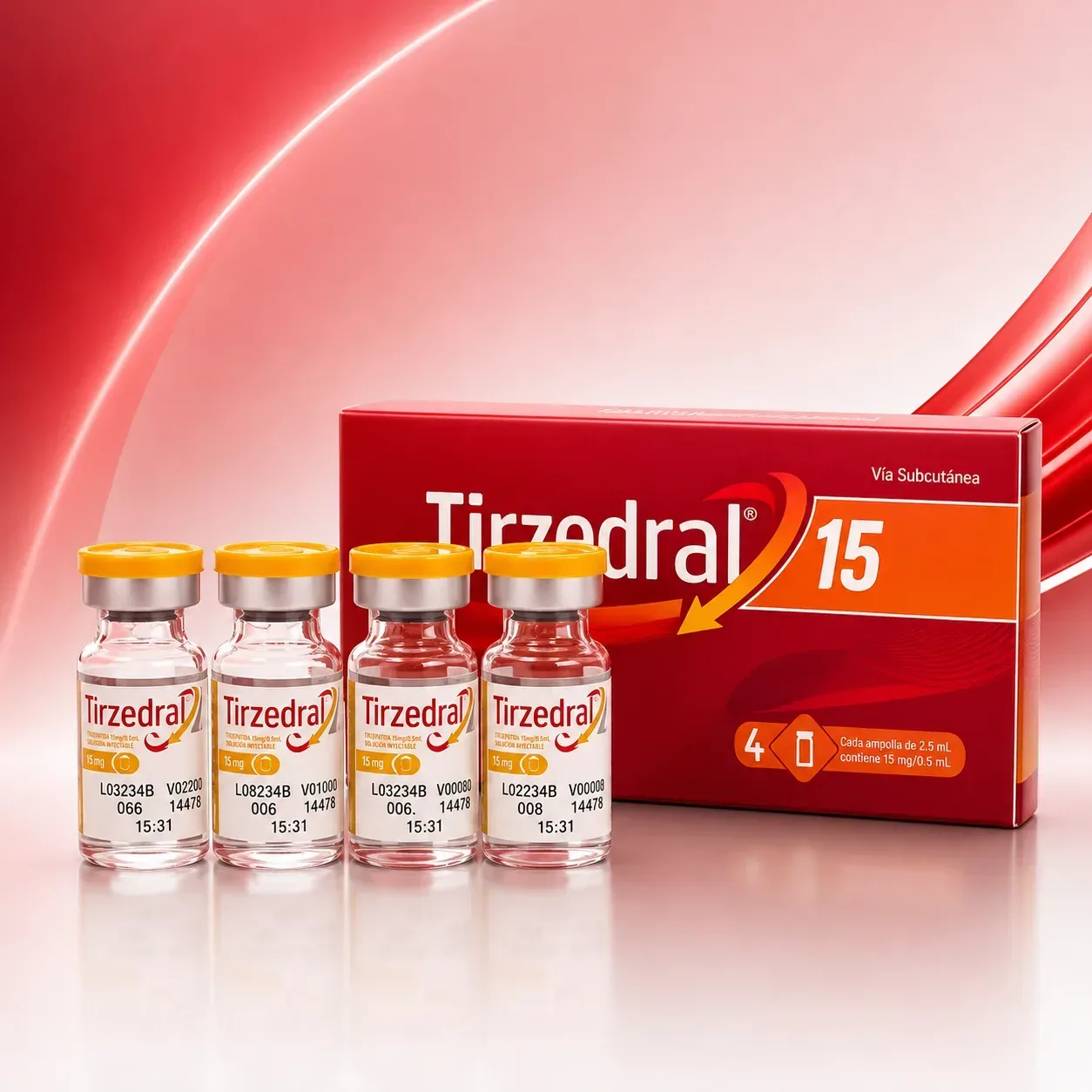 Tirzedral 15mg 4 ampolas